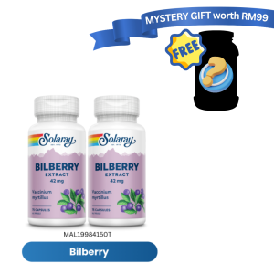 [TP] SOLARAY BILBERRY EXTRACT EXTRA 25% TWINPACK-MAL19984150T (Free Supplement Gift)